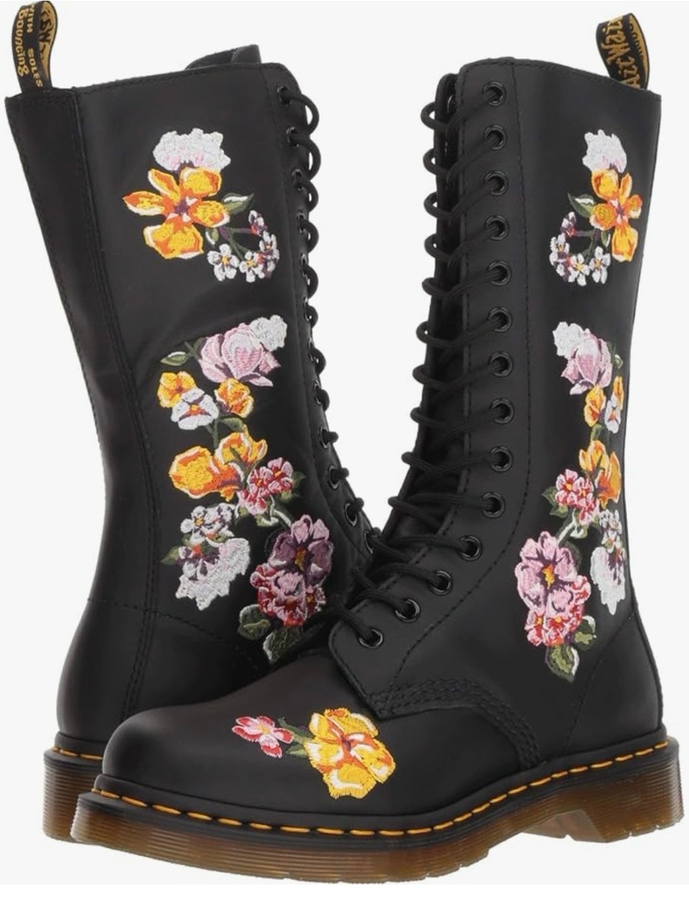 Dr. Martens 1914 Vonda II Floral Softy T UK7 US9 EUC discontinued 14-eye - Picture 2 of 8